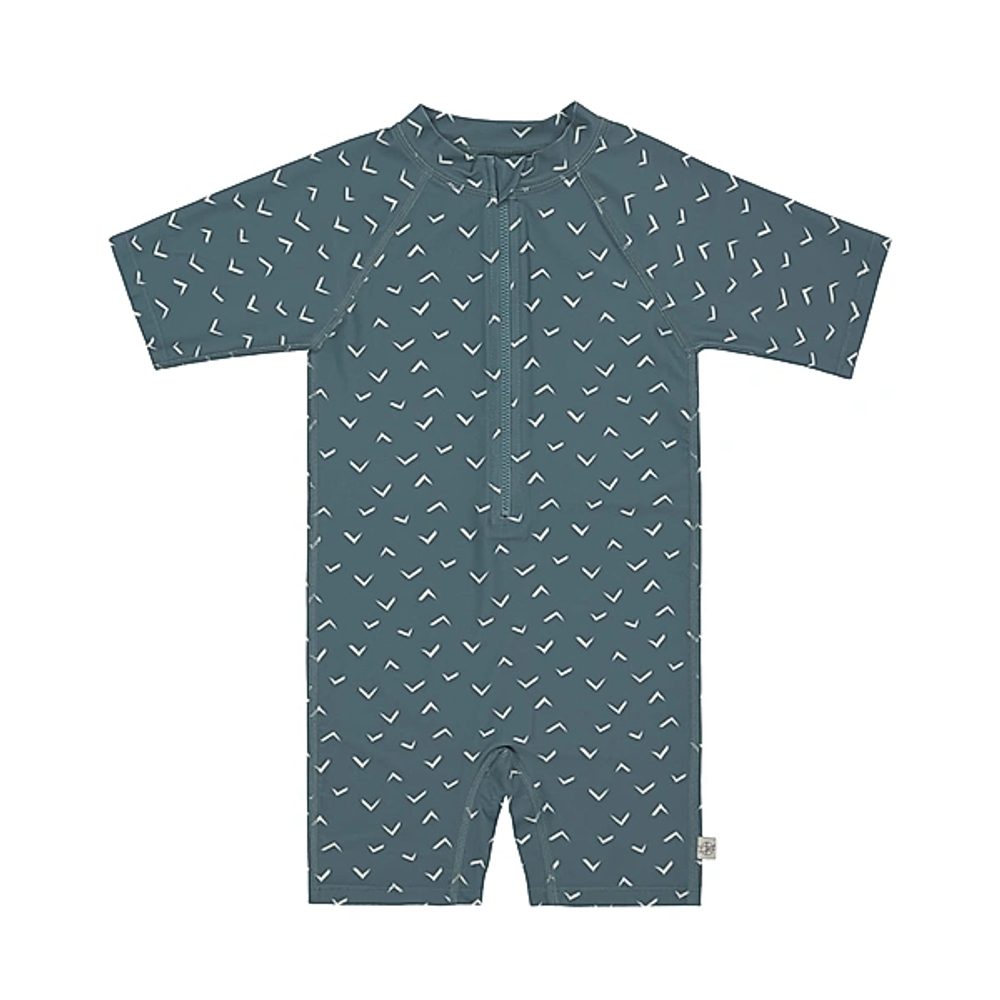 Lässig Splash Short Sleeve Sunsuit jags blue - 19-24m