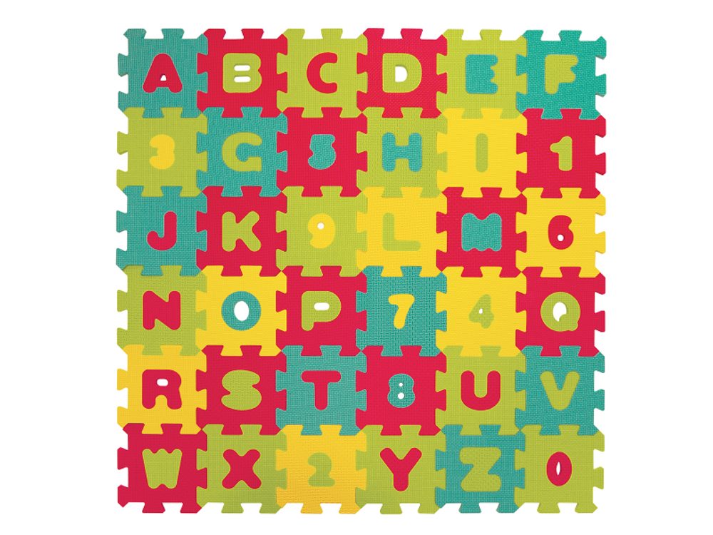 Ludi Puzzle pěnové 90x90cm písmena a čísla