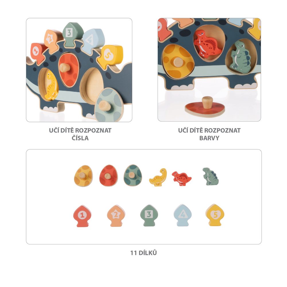Zopa Dřevěná puzzle dinoasurus