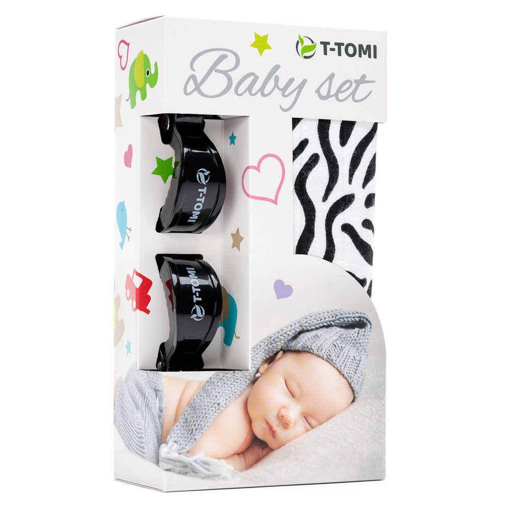 T-tomi Baby set bambusová osuška Zebra