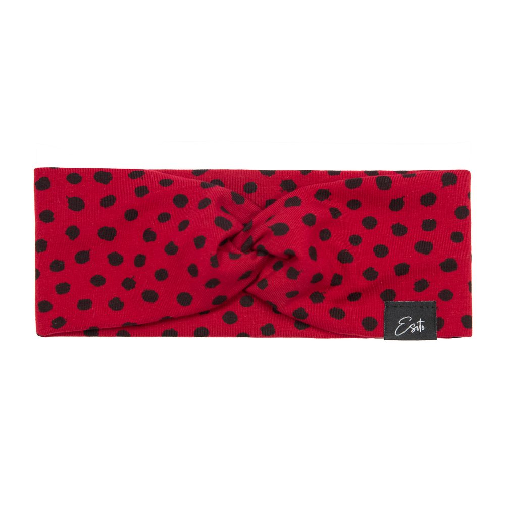 ESITO Dívčí čelenka do vlasů Black Spot ruby red - 34 / červená - ESITO Dívčí čelenka do vlasů Black Spot ruby red - 50 / červená