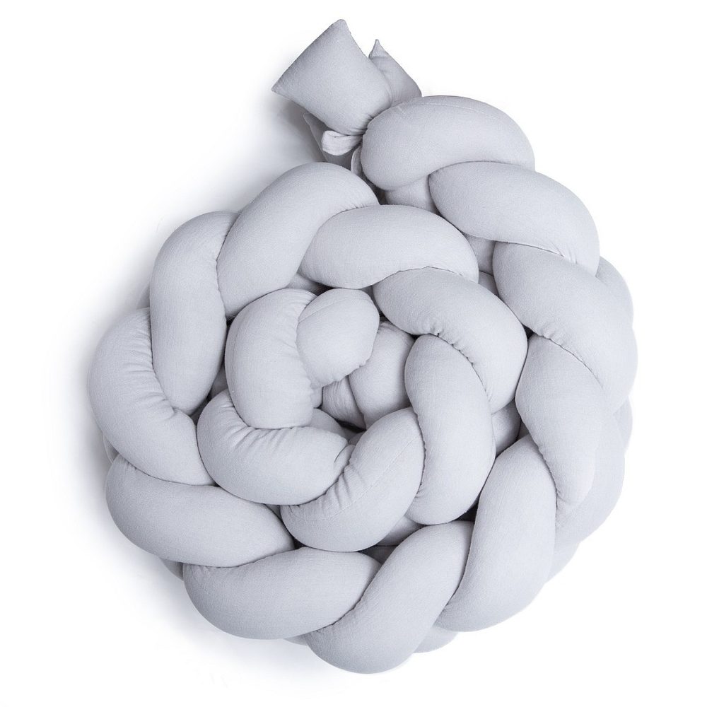 Maceshka Pletený mantinel mušelín 180cm - Šedá