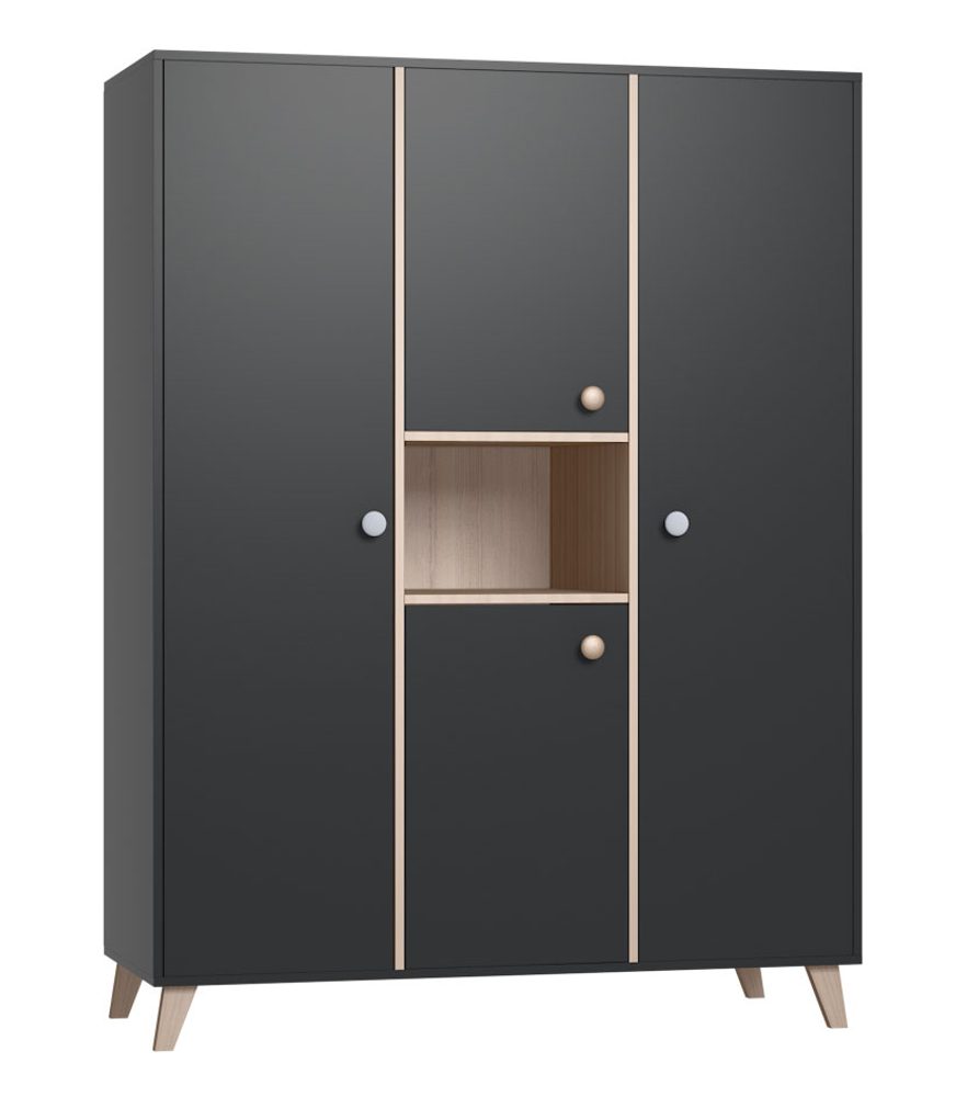 Faktum Colette Antracit Skříň třídílná