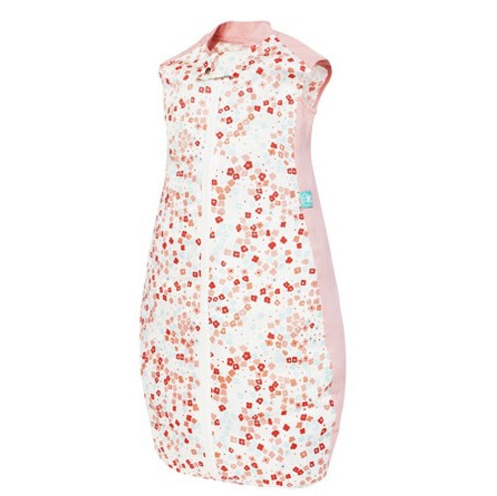 ergoPouch® Organic/Bamboo Cotton Sheeting Sleeping Bag 1,0 TOG - Spací pytel - 4. Organic cotton Pink Flower 2-12m