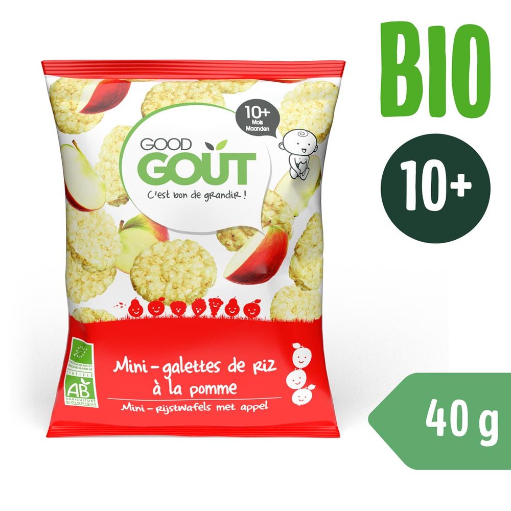 Good Gout BIO Mini rýžové koláčky s jablky 40 g
