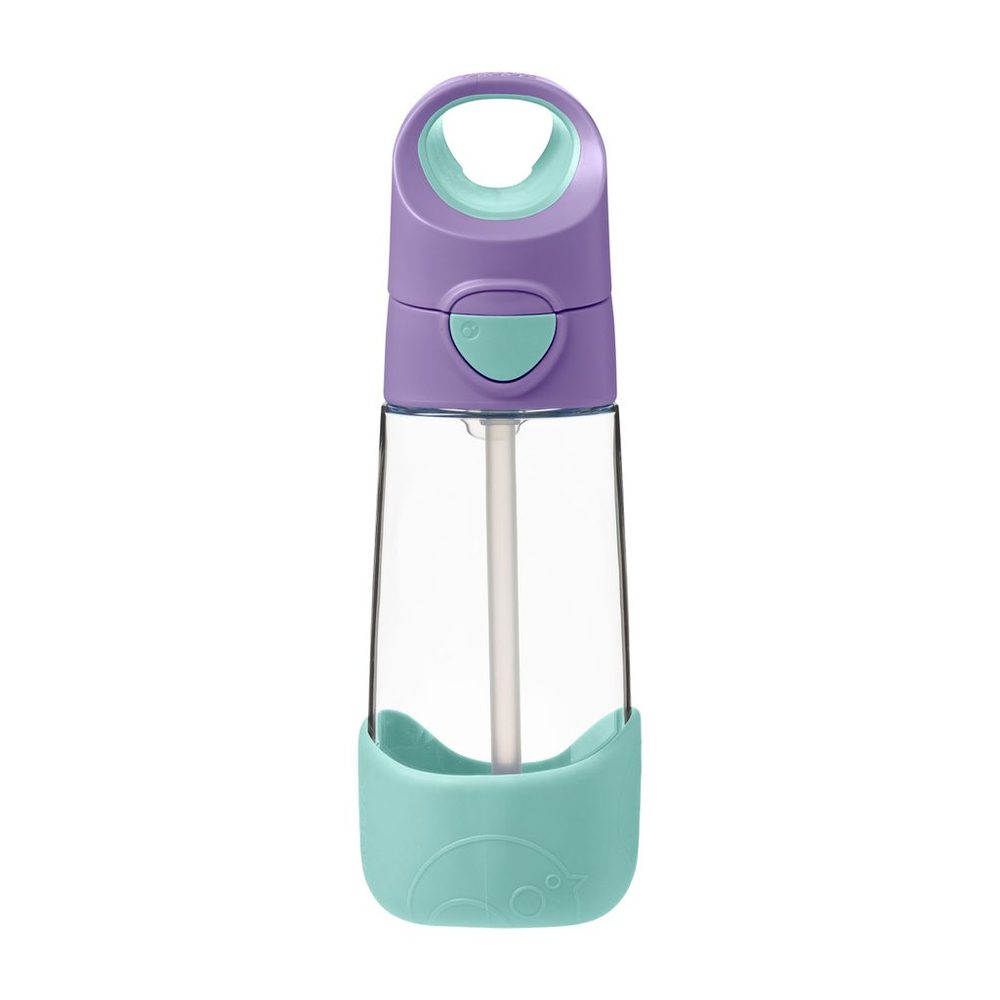 b.box Láhev na pití s brčkem 450 ml - lilac pop