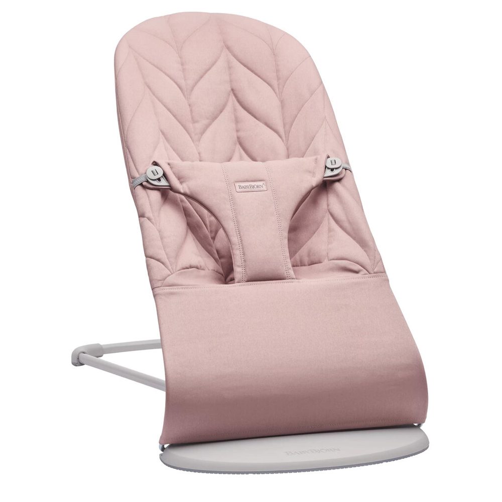 Levně BABYBJÖRN Lehátko Bliss Dusty pink Petal Woven, světle šedá konstrukce