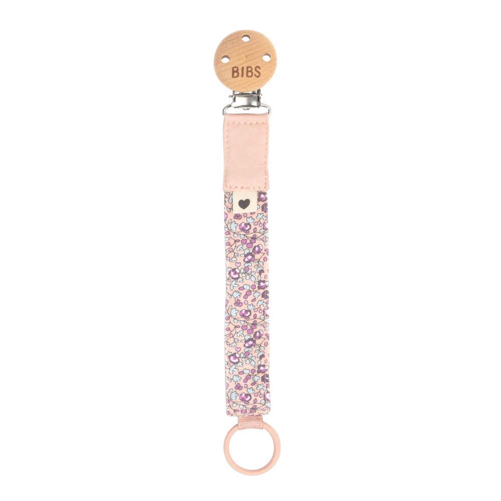 BIBS x LIBERTY klip na dudlík z BIO bavlny - Blush