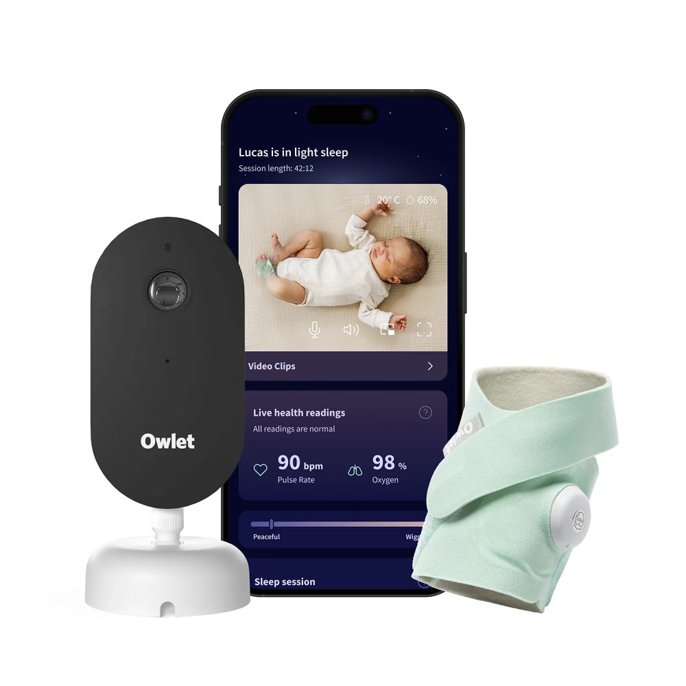 Levně Owlet Dream Duo™ (3. generace) – Chytrá ponožka se zdravotnickou certifikací Owlet Dream Sock™ & kamera Owlet Dream Sight™ - Světle zelená