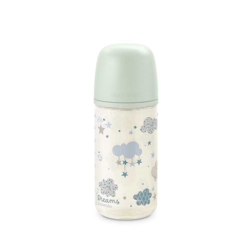 Suavinex Láhev sklo DREAMS 240ml fyziologická SX PRO +3 MF - zelená