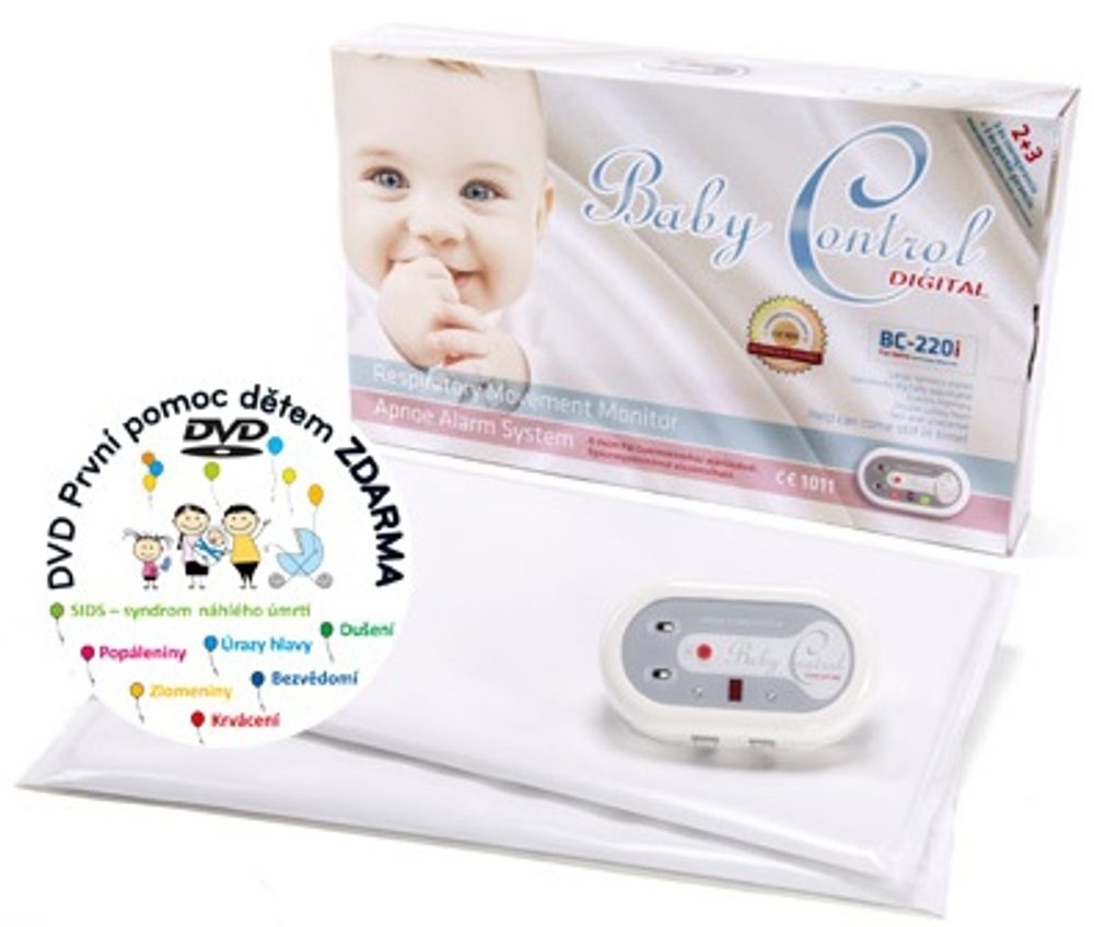 Baby Control Digital BC-220i pro dvojčata se dvěma senzorovými podložkami