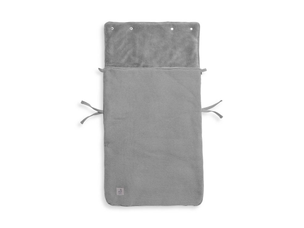 Jollein Fusak do autosedačky Basic Knit Stone Grey - autosedačky