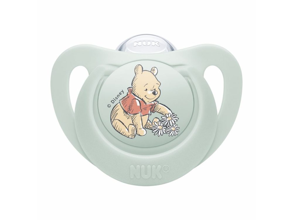 NUK Dudlík Star silikon 0-6m Disney POOH - zelená