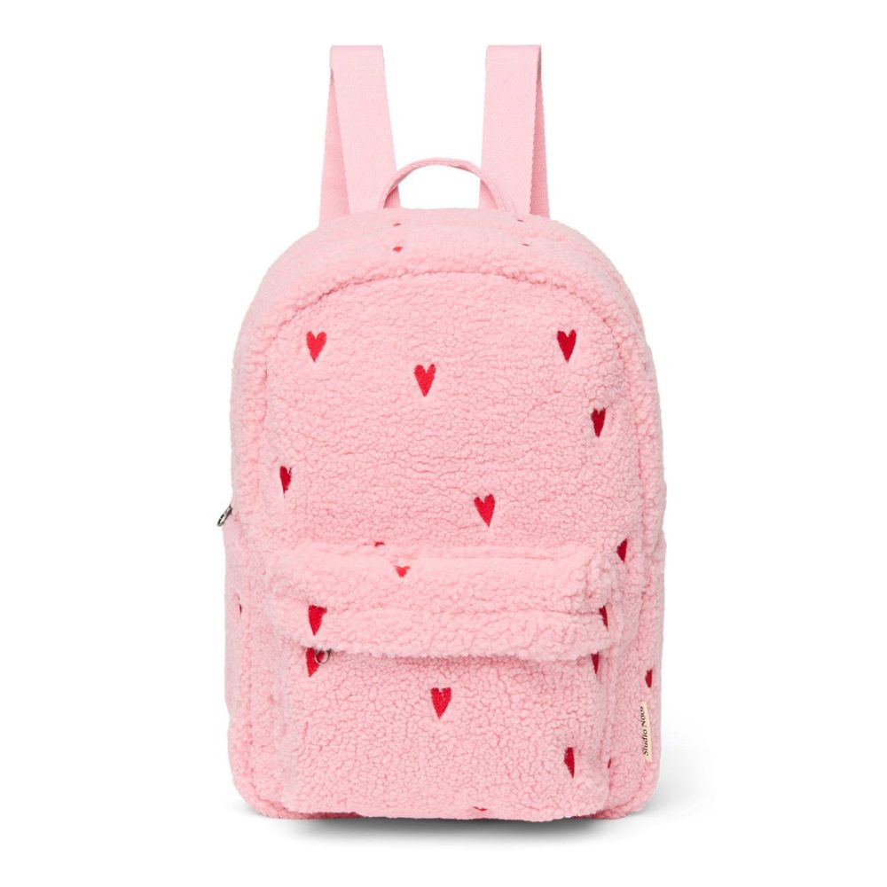 Studio Noos Teddy Midi BACKPACK - batůžek | Light Pink Hearts