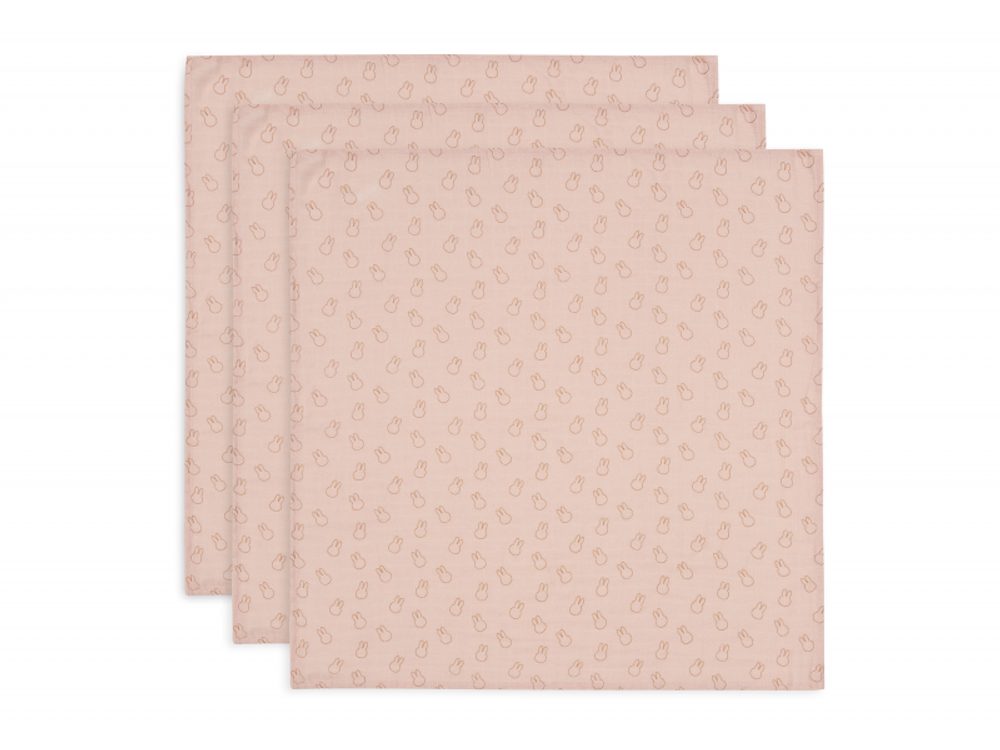 Jollein Pleny 3 ks 70x70 cm Miffy Silhouettes Wild Rose