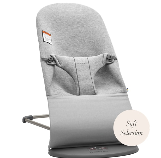 BABYBJÖRN Lehátko Balance Bliss Light Grey 3D Jersey, tmavě šedá konstrukce