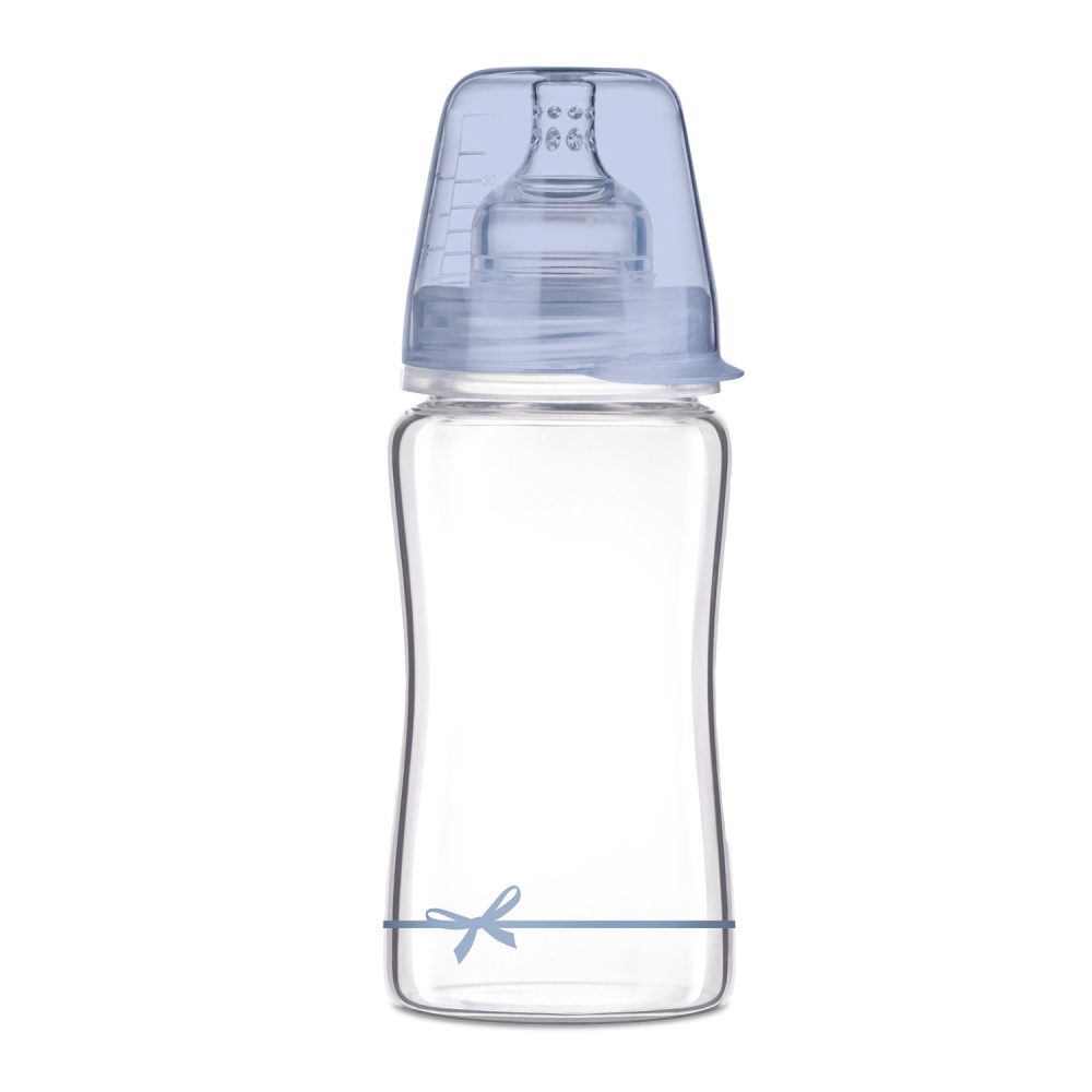 LOVI Lahev skleněná 250 ml BABY SHOWER kluk