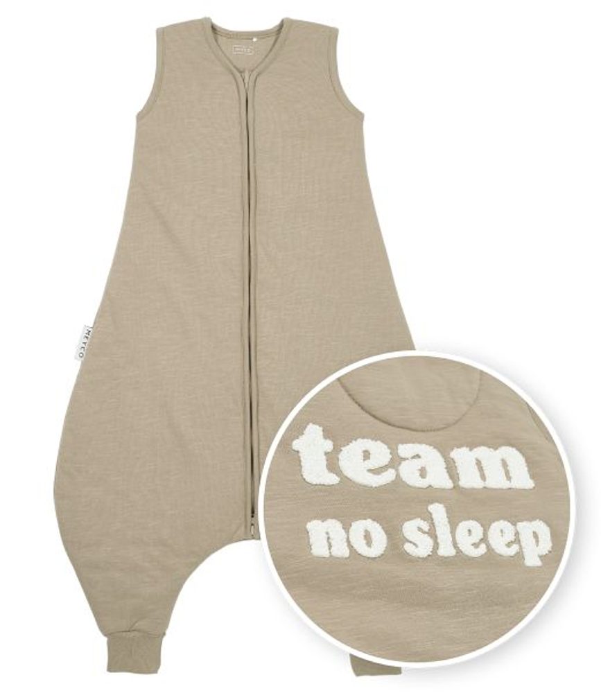 Meyco Jumper 92 cm Slub TEAM NO SLEEP - Taupe/offwhite