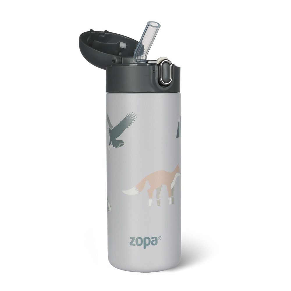 ZOPA Termoska na tekutiny s brčkem 400 ml - Mountains