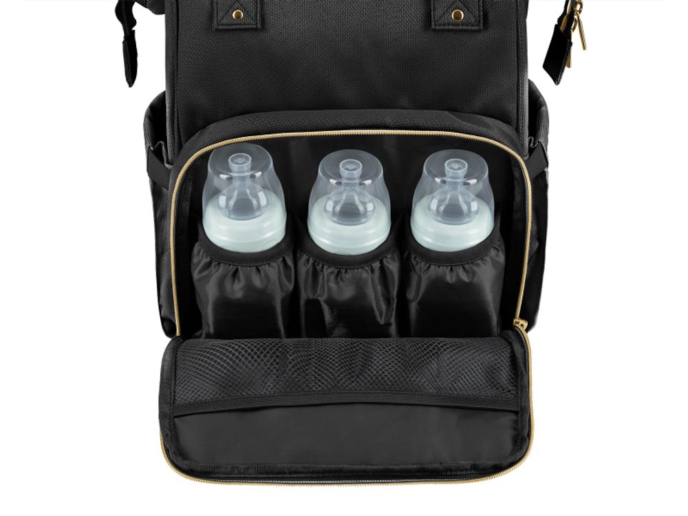 KikkaBoo Přebalovací batoh Siena Black & Gold (obrázek 10)