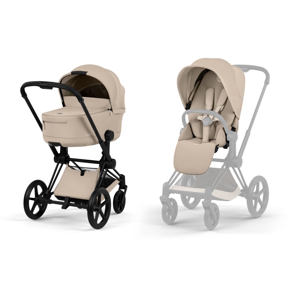 Cybex Priam Comfort kompletní kočárek 2026 - Matt Black / Cozy Beige