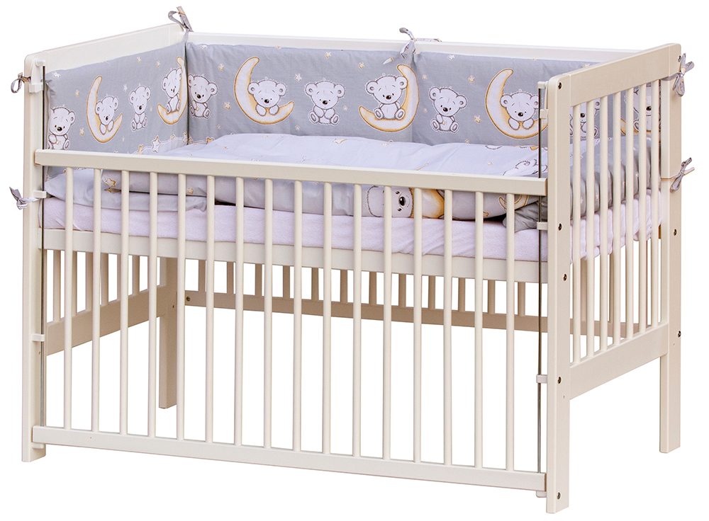 Scarlett Postýlka 120x60cm s kompletní výbavou Toro šedá