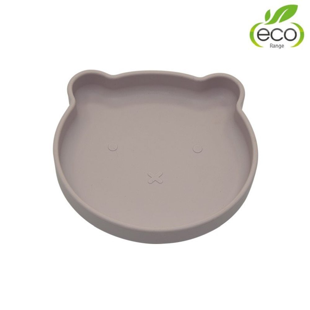 Bo Jungle silikonový talíř s přísavkou Bear - Pastel Pink