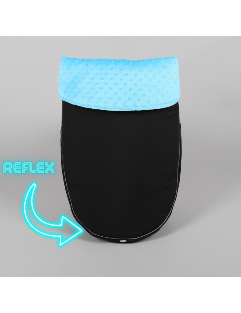 Nánožník černý + tyrkysová REFLEX