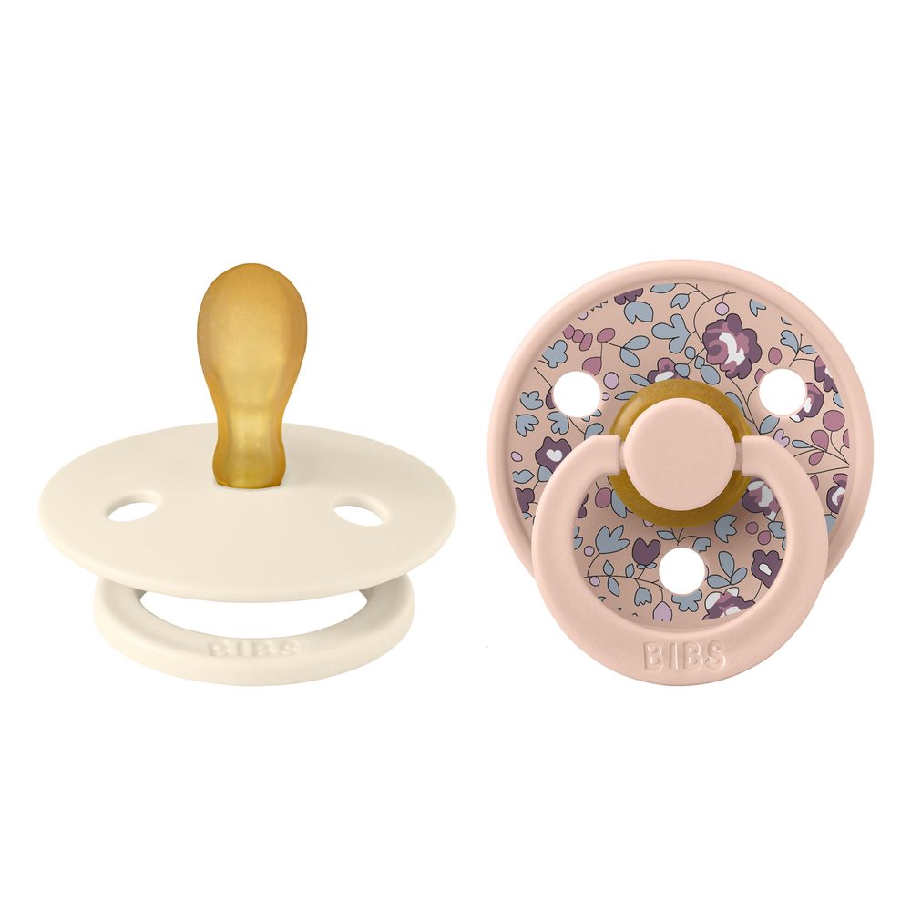 BIBS x LIBERTY Colour symetrické dudlíky z přírodního kaučuku 2ks vel. 1 - Ivory / Blush