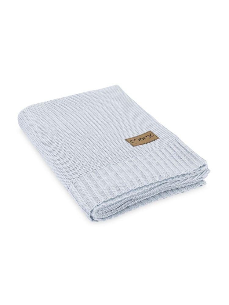 Dětská pletená deka MoMi HUG, šedá