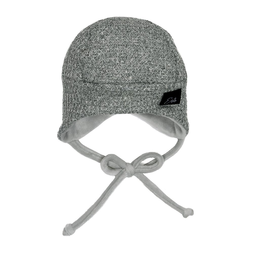 ESITO Čepice pro miminka Mimi svetrová Cool grey - šedá / 30 - ESITO Čepice pro miminka Mimi svetrová Cool grey - šedá / 30