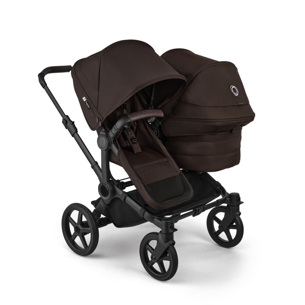 Levně Bugaboo Donkey 6 Duo - Black/Cocoa Brown