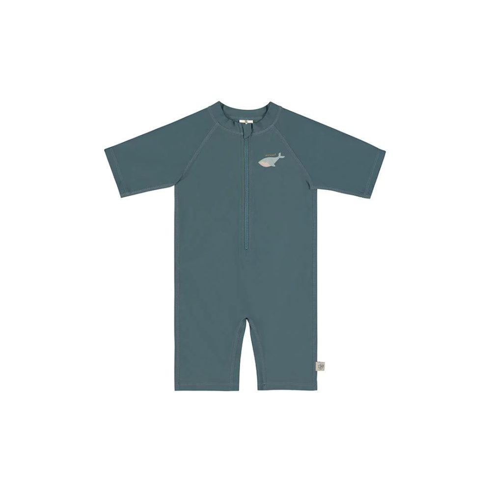 Lässig Splash Short Sleeve Sunsuit whale blue - 25-36m
