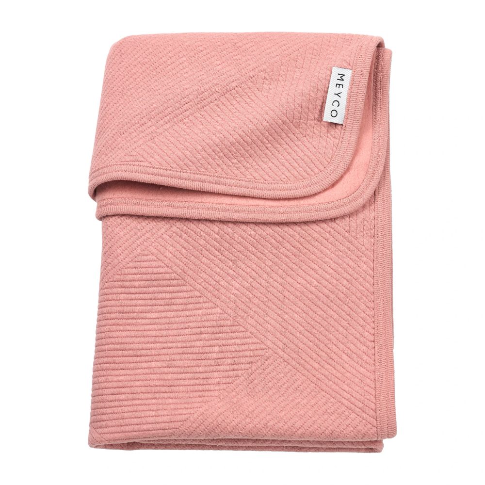 Meyco Žakárová flanel deka Pure - Rose