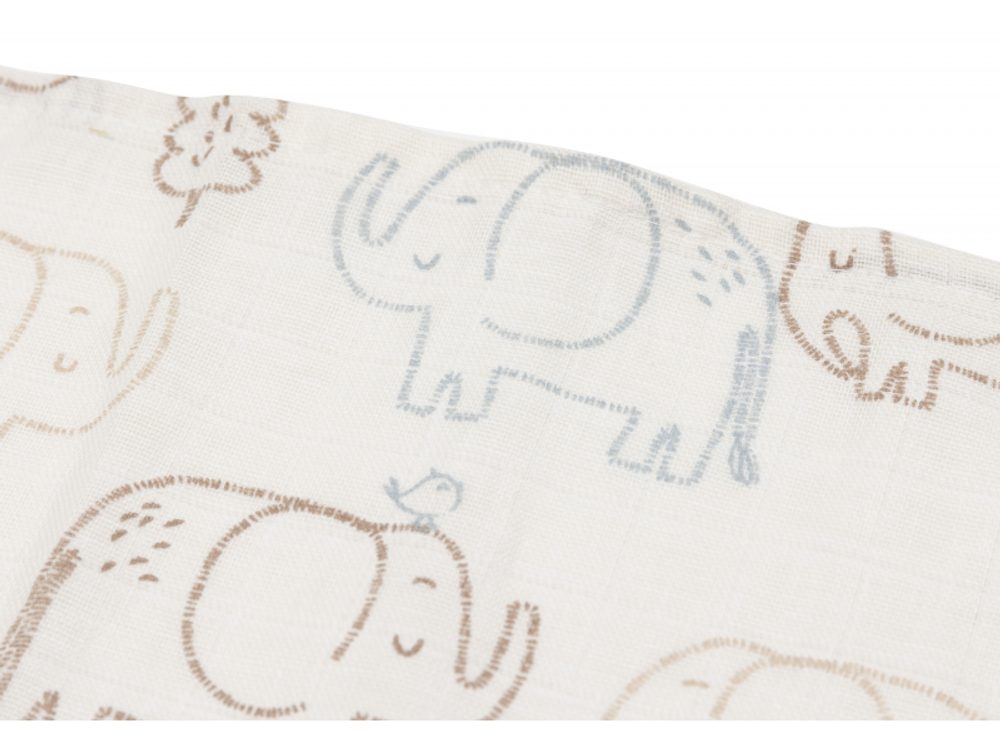 Jollein Pleny 3 ks 70x70 cm Elephant Tales (obrázek 3)