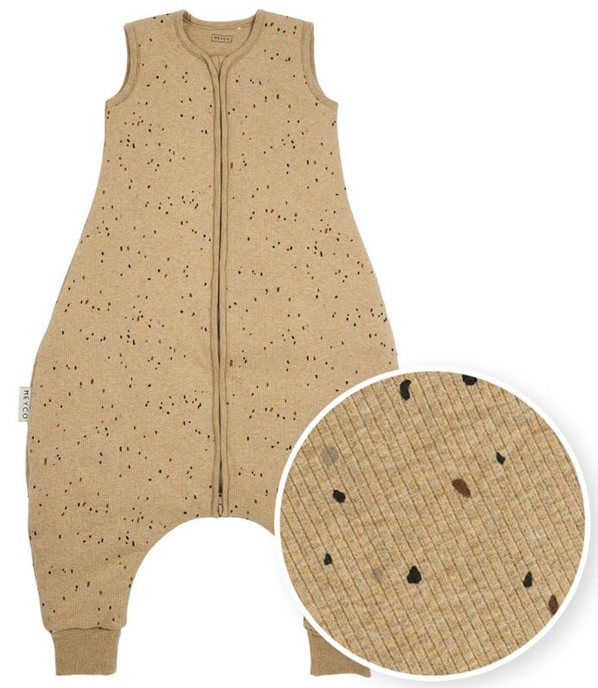 Meyco Jumper Rib Mini Spot vel.104 - Toffee melange