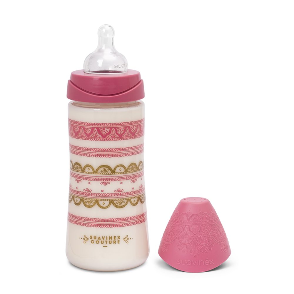 Suavinéx lahev Haute Couture silikon 360ml - RŮŽOVÁ