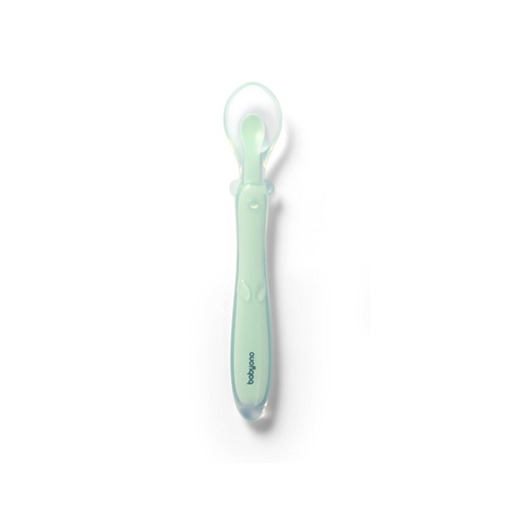 BabyOno Silicone Spoon 6m+ lžička pro děti Mint 1 ks