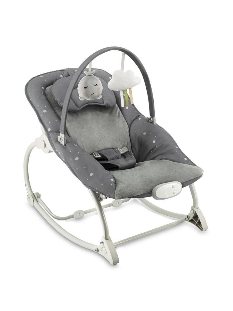 Vibrační lehátko s melodiemi MoMi LAPIS, tmavě šedé