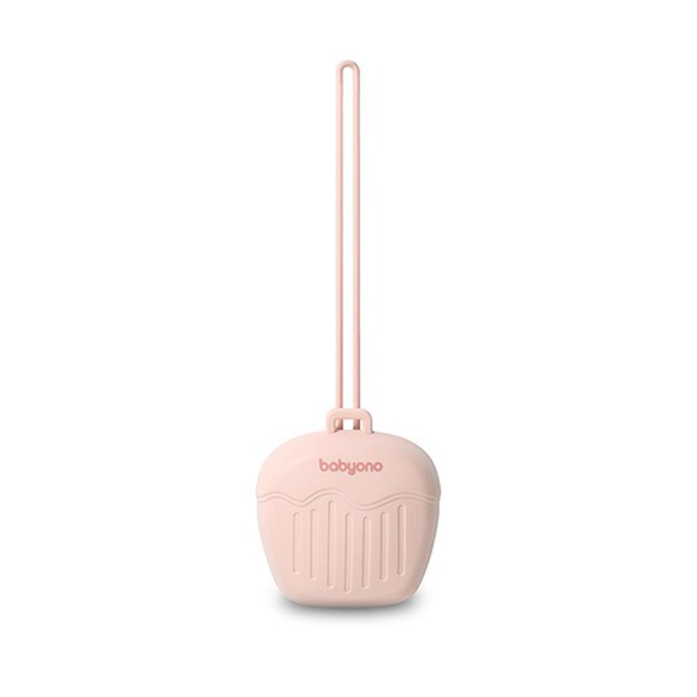 BABYONO Pouzdro silikonové na dudlík béžová 0m+ - BABYONO Pouzdro silikonové na dudlík růžová 0m+