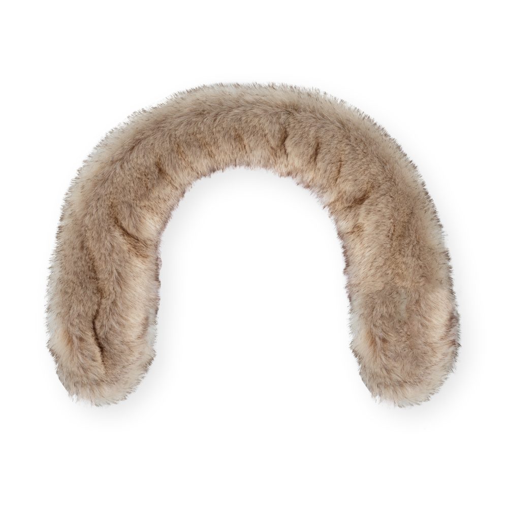 Beztroska kožešinový lem na stříšku, beige