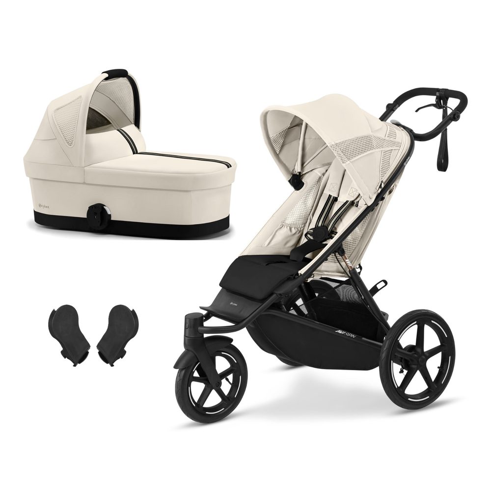 Cybex set 3v1 Avi Spin + Cot S 2025 + adaptéry - Seashell Beige