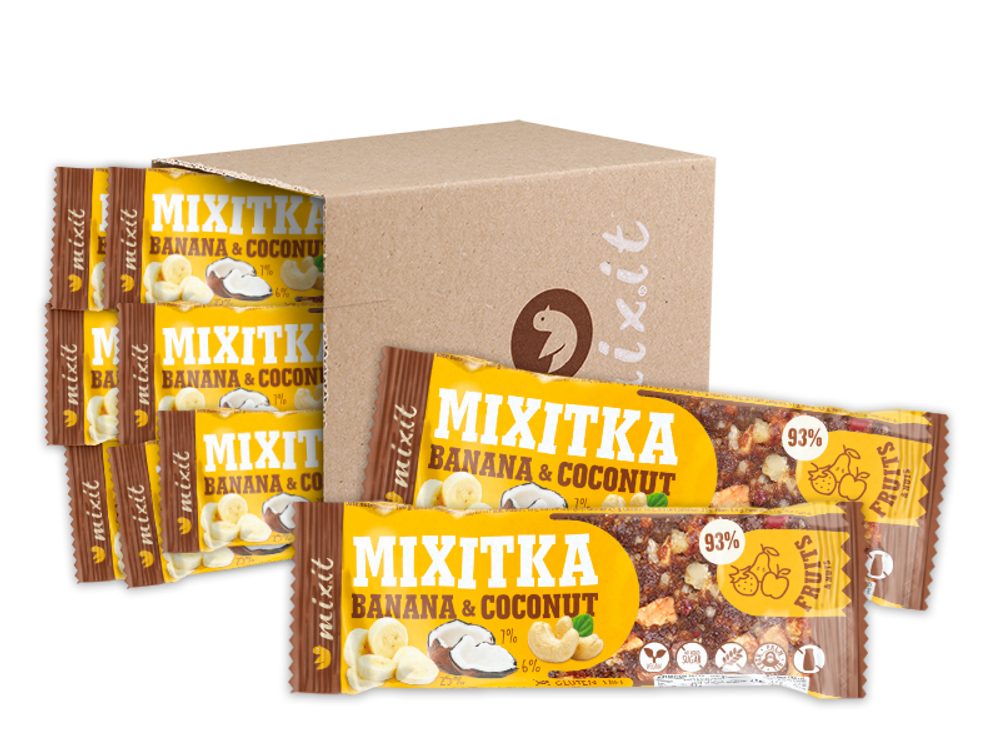 Mixitka BEZ LEPKU Banán + Kokos