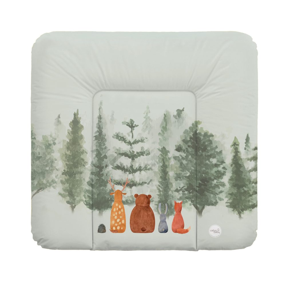CEBA BABY Podložka přebalovací měkká střední (75x72) Basic - Forest Companions