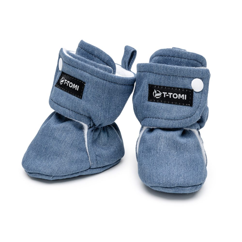 T-Tomi Capáčky DENIM - Washed (9-12 měsíců)