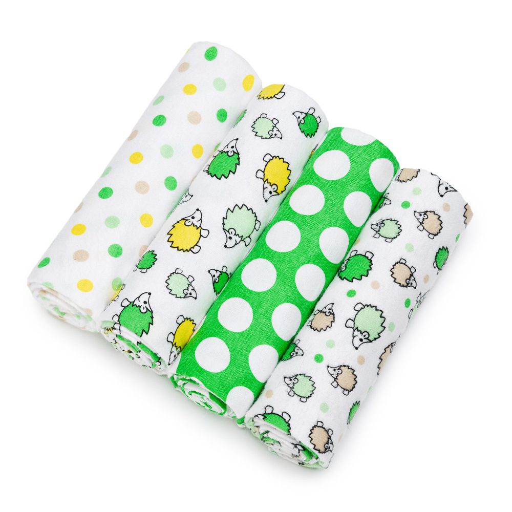 T-TOMI Látkové pleny, green hedgehogs / zelení ježci