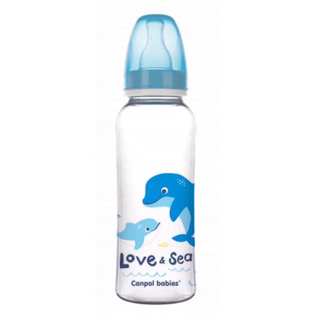 Canpol babies Láhev s potiskem LOVE&SEA 250 ml