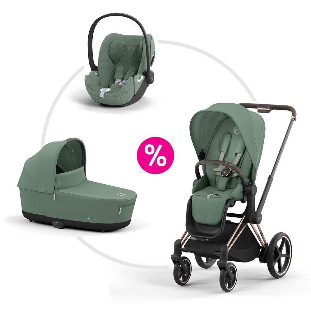 Cybex ePriam 4.0 set podvozek + sportovní sezení + korba + autosedačka 2025 - Leaf Green