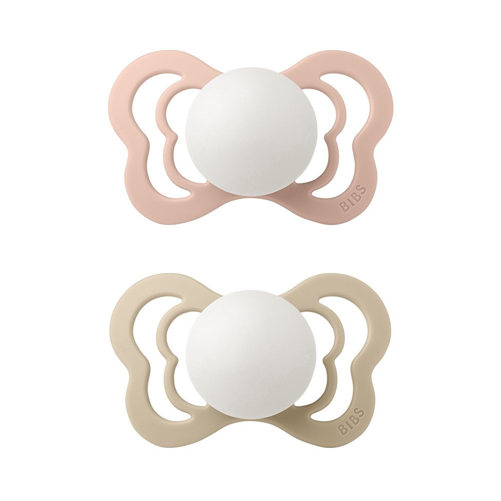 BIBS Couture ortodontický dudlík z přírodního kaučuku 2ks vel.2 - NIGHT Blush / Vanilla