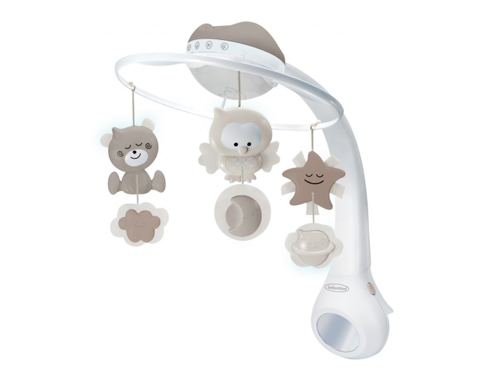 Infantino Hudební kolotoč s projekcí 3v1, Šedý